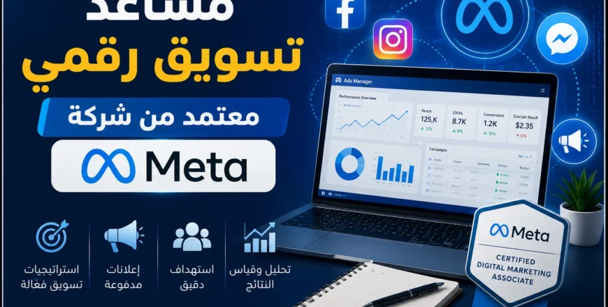 مساعد تسويق رقمي معتمد من ميتا